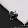 Colgante de Aleación de Corazón Cruzado Espina Rosa Retro Europeo y Americano Transfronterizo Accesorios para Colgante de Collar Hecho a Mano DIY