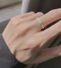 S925 Sterling Silver Wrinkle Candy Paper Ring Design Sense Niche Luxury Ring Anel de Abertura Anel de Dedo Ajustável