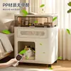 Mesita de noche para gato, Gabinete de almacenamiento multifuncional de doble propósito para mascotas y humanos en el dormitorio, con ruedas universales, Gabinete de almacenamiento de bocadillos para la sala de estar