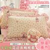 Fundas de Almohada Acolchadas de Encaje de Terciopelo de Leche Clase A, un Par de 48X74 Otoño e Invierno para el Hogar para Adultos, Individual