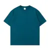 Camiseta Estilo Americano 400g Peso Pesado Algodón Puro Cuello Redondo Manga Corta Camiseta para Hombre Hombro Caído Casual Holgada Camiseta Blanca Pura Capa Base