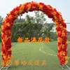 Novo estilo flor integral criptografado floco de neve flor de cerejeira porta de flores de casamento arco de flores porta da felicidade arco de flores de seda moldura flores