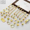 Manija de Puerta de Armario de Latón Estilo Escandinavo Lujo Accesible Manija de Cajón de Gabinete Manija de Zapatero Agujero Único Moderna Simple Todo Cobre Mango Dorado