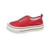 Zapatos de lona elásticos de suela gruesa para mujer 2025 nuevos zapatos casuales transpirables zapatos blancos pequeños con aumento para mujer al por mayor