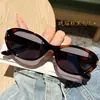 2337 Primavera Temprana Nuevo Estilo Transfronterizo Unisex Modernos Geniales Gafas de Sol Gafas de Sol al por Mayor Marco de Té Transparente Lente Negro Gris Gafas de Sol