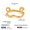 Pulsera Hueca Martillada de Acero Inoxidable Estilo Europeo y Americano Jieding, Pulsera de Anillo Circular Lisa, Joyería de Acero de Titanio, Accesorio de Mano Transfronterizo, No se Desvanece