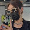Gafas de Sol Estilo Similar a Wang Jiaer para Hombre y Mujer, Moda de Alta Gama, Gafas de Sentido, Protección Ultravioleta Retro Populares en Internet Europeas y Americanas, Gafas de Sol Estilo Coreano