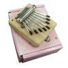 Kalimba de ocho tonos con pulgar, instrumento musical pequeño de roble, venta al por mayor, bonitos adornos colgantes KALIMBA, juguete de ocho tonos con pulgar.