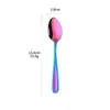 Mini cuchara tenedor de acero inoxidable 304 al por mayor de 2,5 mm de grosor, ocho colores, vajilla occidental, cuchara de postre, tenedor, cuchara para condimentar