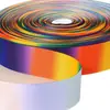 Fita canelada de poliéster colorida, fita de cor gradiente para embrulho de presentes têxteis para casa, fita impressa para caixa de presente DIY