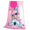 Manta Linda con Diseño de Stitch Suave y a Cuadros de Franela para el Hogar Manta Cálida para Arroparse Manta de Bebé Regalo