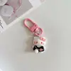 Llavero Colgante Corazón Rosa Girly de Gato KT Lindo Dibujo Animado Colgante para Mochila Escolar de Estudiante Regalo para Mejor Amigo