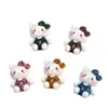 Accesorios de Resina para Manualidades de Dibujos Animados Pinza para el Pelo de Gatito con Estampado de Leopardo Grande Accesorios para Funda de Teléfono Hebilla de Zapato Llavero Colgante
