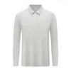 Camisa Polo de Manga Larga Ion de Hielo Ropa de Trabajo Personalizada Estampada con Logo Cuello con Solapa Bordado Ropa de Trabajo Grupal Otoño e Invierno Camisas Culturales