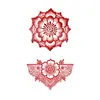 Pegatinas de Tatuaje Coloridas de Tinta de Seda Roja para Muñecas, Manos y Brazos, Alto Valor, Hermosas, Atmosféricas, Estéticamente Agradables, No Tóxicas, Lavables