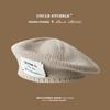 Boina de punto nueva de otoño e invierno, estilo coreano, sombrero de pintor retro artístico con cara de niña, sombrero de nube pequeña, moda
