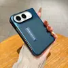 Adequado para iPhone Duo, capa de celular dobrável com acabamento fosco texturizado de lichia, capa protetora anti-queda Apple 18 Ultra