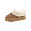 Botas de Nieve de Invierno para Mujer 2024 Botas Cortas de Algodón con Forro Polar Integrado de Piel para Mujer con Suela Gruesa