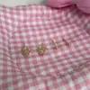 Pendientes de Flor de Zirconia de Alta Gama y Elegantes, Juego de Cuatro Piezas, Pendientes Pequeños y Exquisitos, Nuevos, de Alta Gama y Versátiles