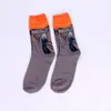 Calcetines Transfronterizos Nuevos de Moda Calcetines para Hombre Mona Lisa Personalizados Literarios Retro Pintura al Óleo Europea y Americana Estrella Algodón Calcetines para Hombre de Caña Alta