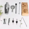 Conjunto de 10 Copos para Chicktail Pinno Transfronteiriço Aço Inoxidável Coqueteira de Cocktail Conjunto Completo para Bar Cocktail Chick Cup