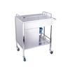Carro médico de emergencia de acero inoxidable, gabinete de anestesia abatible, carro de medicamentos de emergencia, carro de cuidado de apósitos para infusión
