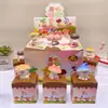 Novos Adornos de Boneca de Caixa Surpresa Desenho Animado Wenchuang Urso Manteiga Caixa de Adivinhação Surpresa Adornos de Presente Feitos à Mão Coleção
