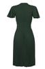Vestido de verano de estilo europeo y americano para mujer, nuevo comercio exterior, Amazon, AliExpress, eBay, sexy, plisado, de manga corta y cuello en V.