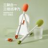 [Patente] Youjie Cepillo para Taza de Mango Largo, Cepillo para Limpiar Botellas y Termos, Cepillo Tres en Uno para Limpiar Ranuras y Espacios