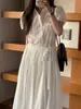 Vestido Longo Elegante de Uma Peça Estilo Coreano com Ajuste na Cintura Emagrecedor, Vestido Francês de Alta Costura com Manga Bufante, Vestido de Verão Feminino com Design Único
