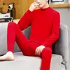 Ropa interior térmica larga para hombre de color rojo brillante para traje de la suerte de boda del año de nacimiento