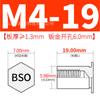 Bso-M4 Agujero Inferior 6.0 Acero al Carbono Galvanizado Pasador de Presión Hexagonal Tuerca de Presión Tornillo Varilla Roscado Completamente