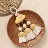 Collar Trenzado de Cuerda con Perlas de Piedra Natural para Mujer, Cadena para Clavícula de Piedra Ojo de Tigre Estilo Chino Nuevo Vintage, Accesorio Largo Colgante para el Cuello con Manchas