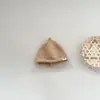 Ins outono e inverno cor sólida chapéu de tricô infantil para frio chapéu de melão de bebê moda infantil chapéu de tricô para curling