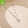 Collar con Colgante de Herradura de Protección de Diseño Original, Estilo Unisex, Cadena para Clavícula de Cobre con Baño de Platino en Forma de U