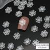 Acessórios para unhas de floco de neve de Natal, branco, fino, brilhante, gelo, tridimensional, floco de neve, resina, broca, decorações para unhas, atacado