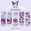 Meias Finas de Verão para Crianças Meias de Cristal Meias Respiráveis de Desenho Animado Novas Meias para Meninas Kuromi Celebridade da Internet Meias de Vidro