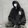 Moletom com Capuz Forrado de Fleece Tamanho Grande Masculino Outono e Inverno Hiphop Marca Tendência Hip-Hop Duffy Bonito Estilo Americano Parte Superior Solta Jaqueta Masculina