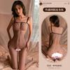 Lencería Sexy Manyan Correa Sexy Hueco Sin Tirantes Malla Ajustada Calcetines Medias de Rejilla Abertura Sexy Medias 7901