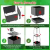 Caixas de Plantio para Horta Elevada & Treliça, Gaiola para Tomate & Vaso de Plantio Suporte de Plantas Externo 59" com Auto-irrigação para Vegetais de Trepadeira, Flores, Videiras, Plantas, Cinza
