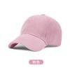 Boné de Baseball Liso de Veludo Cotelê Masculino Outono e Inverno Chapéu de Sol para Exterior Transfronteiriço Retrô Boné Bordado com Logo