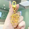 Chaveiro de Uva Acrílico Iridescente Pingente de Fruta 3D para Bolsas de Meninas, Presente Criativo Pequeno Famoso na Internet