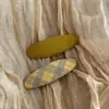 Pinza para el Cabello de Gota de Agua con Tela a Cuadros Amarillo Jengibre Estilo Coreano con Acabado de Alta Gama para Niñas, Pinza para el Flequillo Lateral, Pinza para el Cabello de Ins, Accesorio para el Cabello