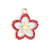 Joyería de aleación estilo coreano Accesorios diy Flor de cerezo Flor de cinco pétalos Colgante de collar Pulsera Colgante individual Colgante pequeño Colgante individual Venta al por mayor
