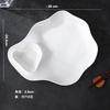Bandeja de Cerámica Blanca Plato para Dumplings Estilo Japonés Comercial Plato para Salsas Plato para Sushi Restaurante Hotel Especial Uso Doméstico