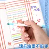Plumón resaltador, plumón con borde ondulado de colores, bolígrafo resaltador para cuaderno de estudiante y periódico hecho a mano, secado rápido y no mancha las manos