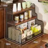 Prateleira de Armazenamento para Mesa de Escritório Armazenamento para Sala de Estar Doméstico Mesa de Centro de Mesa Prateleira de Balcão Multicamadas Prateleira para Mesa de Jantar da Cozinha Prateleira para Copos de Água