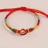 Festival del Bote del Dragón pulsera de cuerda colorida tejida a mano ajustable variedad de dibujos animados universal para niños y adultos cuerda de mano roja