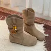 Botines Cortos Retro Estilo Western Birkenstock para Mujer, Nuevo Estilo Popular Otoño e Invierno 2026, Botines Versátiles de Ponerse, Modernos, Arrugados