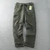 Comércio exterior exportação calças casuais à prova de vento e água macacão com forro de fleece calças masculinas para atividades ao ar livre de secagem rápida calças retas à prova de frio de inverno